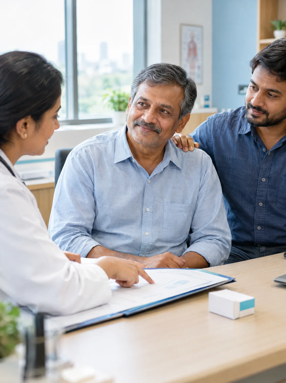 A doctor explaining a treatment plan to a patient A doctor explaining a treatment plan to a patient